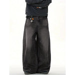 Mens High-Street Relaxed Premium-Looking Versatile Wide-Leg Pants
