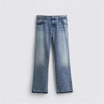 Slim-fit Washed Denim Jeans With Pocket Detailing