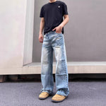 Mens Vintage Washed And Distressed Jeans